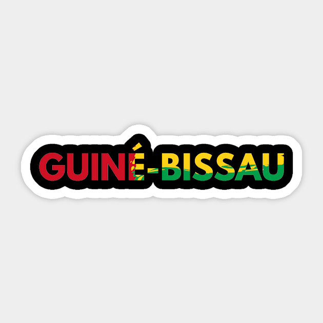 Guiné-Bissau painted with flag colors Sticker by Luso Store